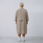 AKH Fashion Jacke in kastiger Form, aus Baumwolle, 1573.06929, Beige, Kariert, Schick