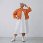 AKH Fashion Jacke in kastiger Form, aus Baumwolle, 1573.06929, Orange, Kariert, Schick