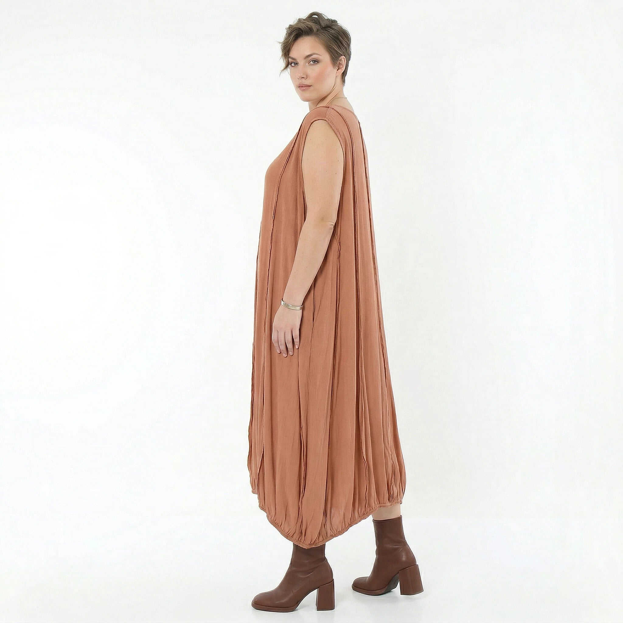 Ballonkleid von AKH Fashion aus Viskose, 1576.02288, Mauve, Ausgefallen, Zeitlos, Schick