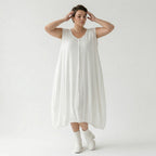 Ballonkleid von AKH Fashion aus Viskose, 1576.02288, Weiß, Ausgefallen, Zeitlos, Schick