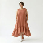 A-Form Kleid von AKH Fashion aus Viskose, 1576.07023, Mauve, Ausgefallen, Zeitlos, Schick