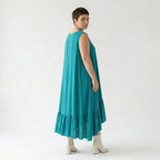 A-Form Kleid von AKH Fashion aus Viskose, 1576.07023, Petrol, Ausgefallen, Zeitlos, Schick