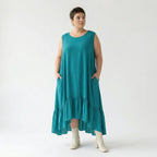 A-Form Kleid von AKH Fashion aus Viskose, 1576.07023, Petrol, Ausgefallen, Zeitlos, Schick