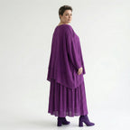 A-Form Rock von AKH Fashion aus Viskose, 1576.07186, Lila, Ausgefallen, Zeitlos, Schick