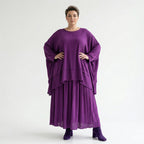 A-Form Rock von AKH Fashion aus Viskose, 1576.07186, Lila, Ausgefallen, Zeitlos, Schick