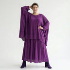 A-Form Rock von AKH Fashion aus Viskose, 1576.07186, Lila, Ausgefallen, Zeitlos, Schick