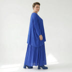 A-Form Rock von AKH Fashion aus Viskose, 1576.07186, Royalblau, Ausgefallen, Zeitlos