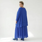 A-Form Rock von AKH Fashion aus Viskose, 1576.07186, Royalblau, Ausgefallen, Zeitlos