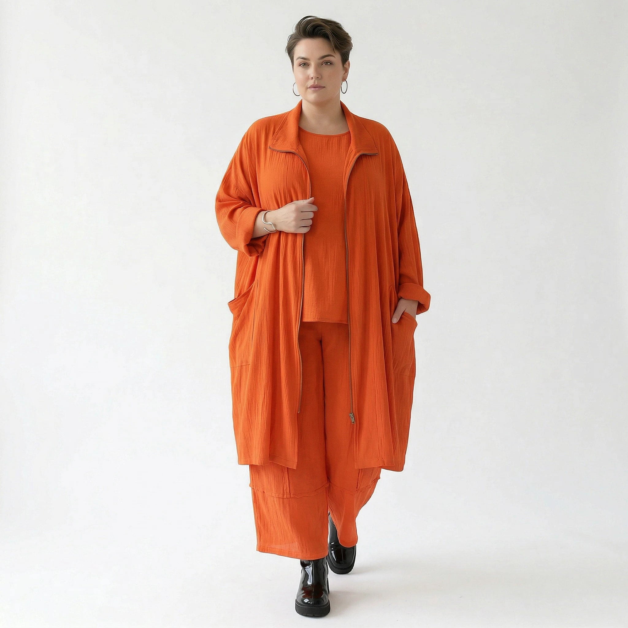 Ballonhose von AKH Fashion aus Viskose, 1576.07189, Orange, Ausgefallen, Zeitlos, Schick