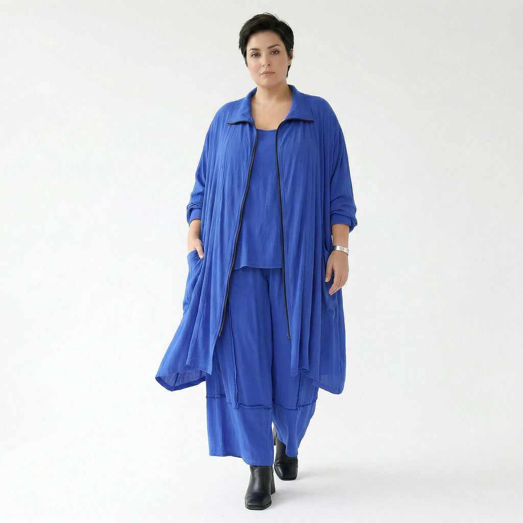 Ballonhose von AKH Fashion aus Viskose, 1576.07189, Royalblau, Ausgefallen, Zeitlos