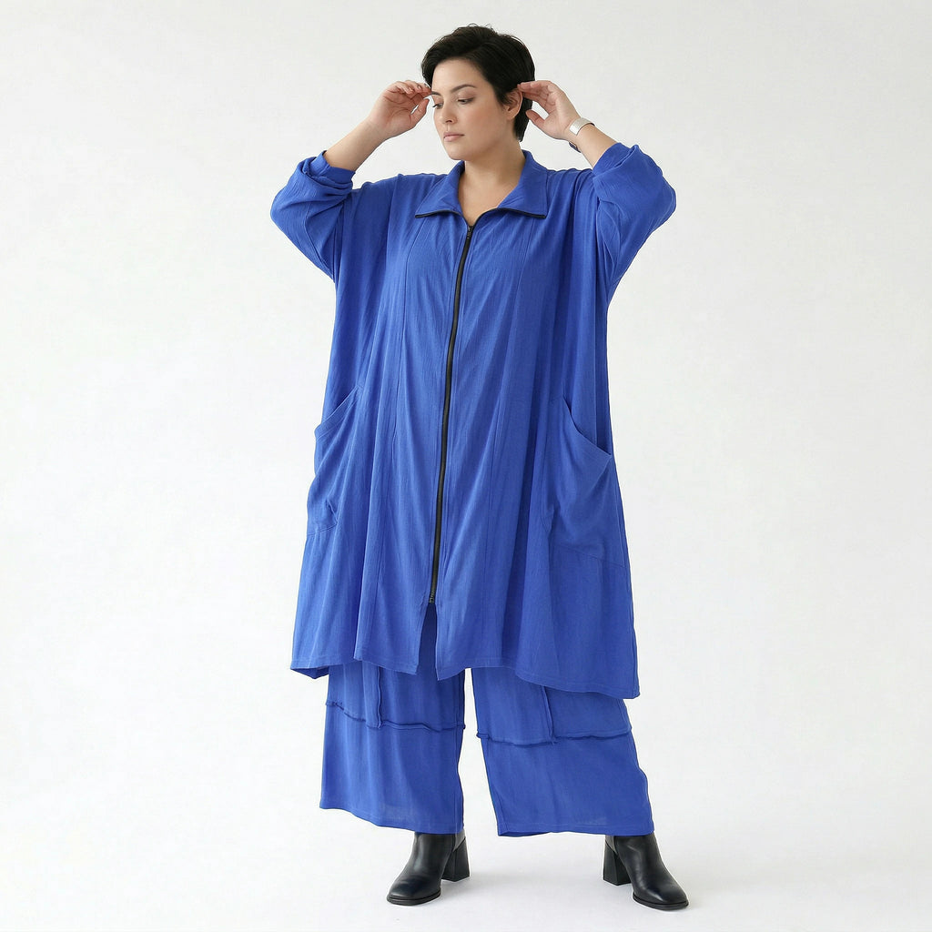 Ballonhose von AKH Fashion aus Viskose, 1576.07189, Royalblau, Ausgefallen, Zeitlos