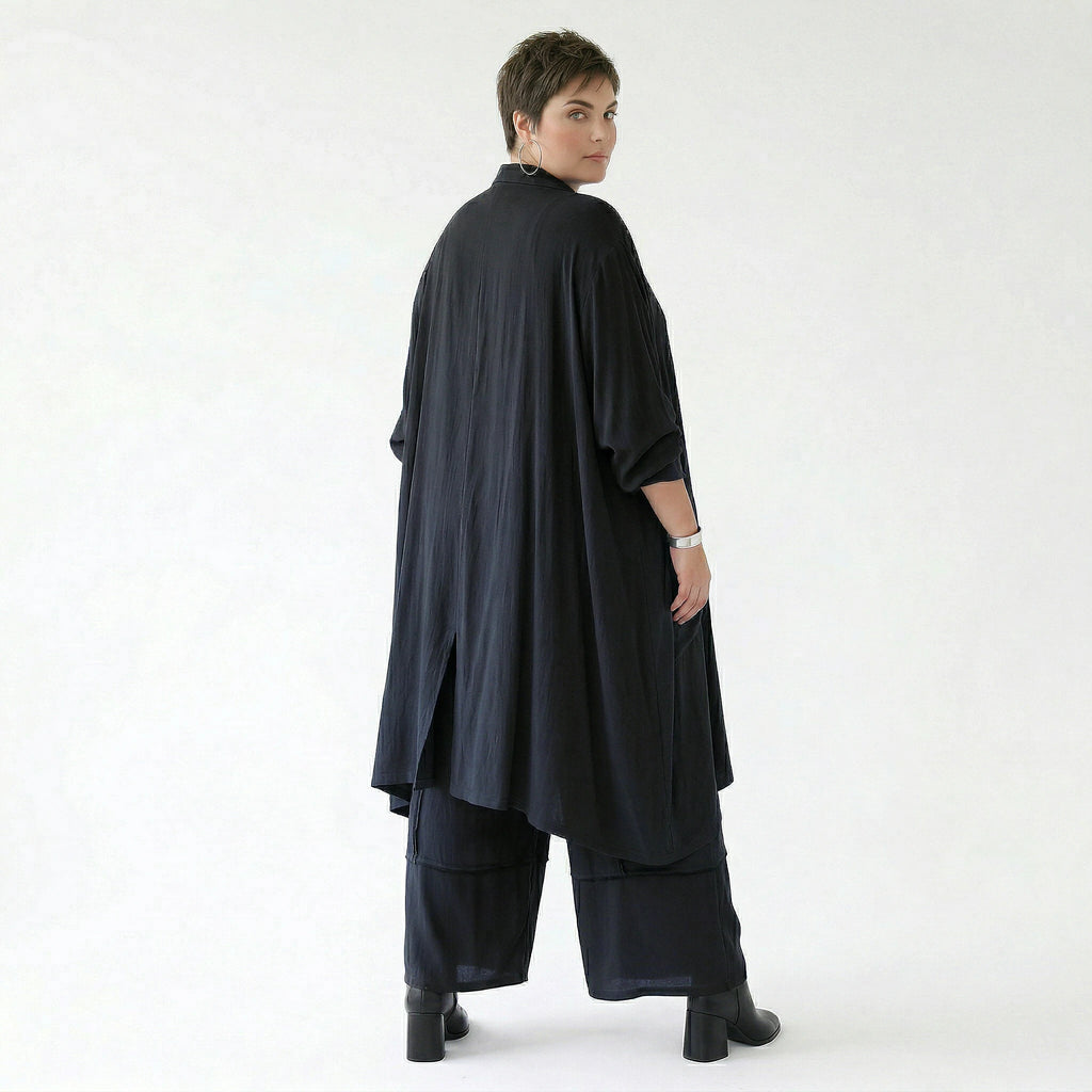 AKH Fashion Jacke in gerader Form, aus Viskose, 1576.07187, Schwarz, Ausgefallen, Zeitlos