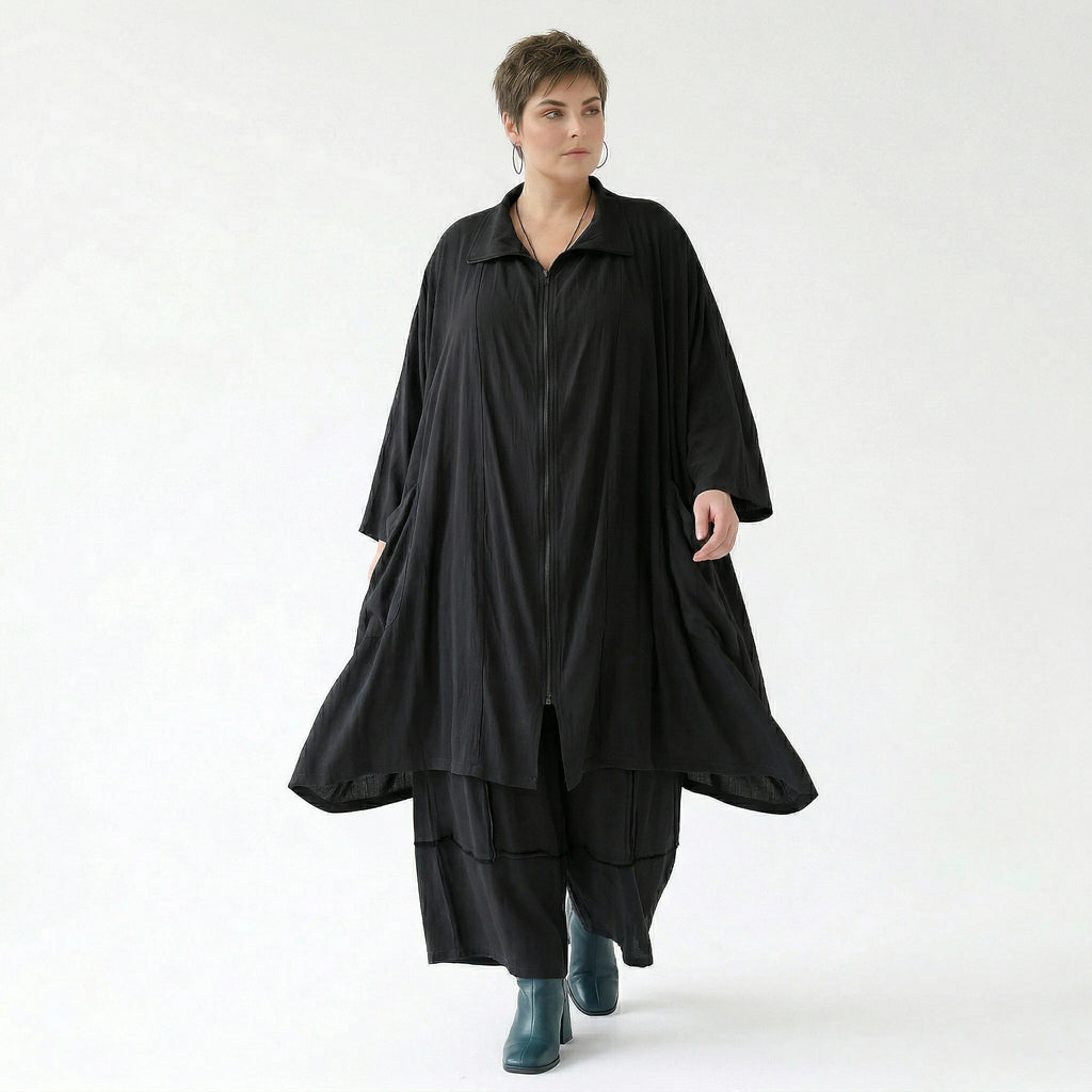 AKH Fashion Jacke in gerader Form, aus Viskose, 1576.07187, Schwarz, Ausgefallen, Zeitlos