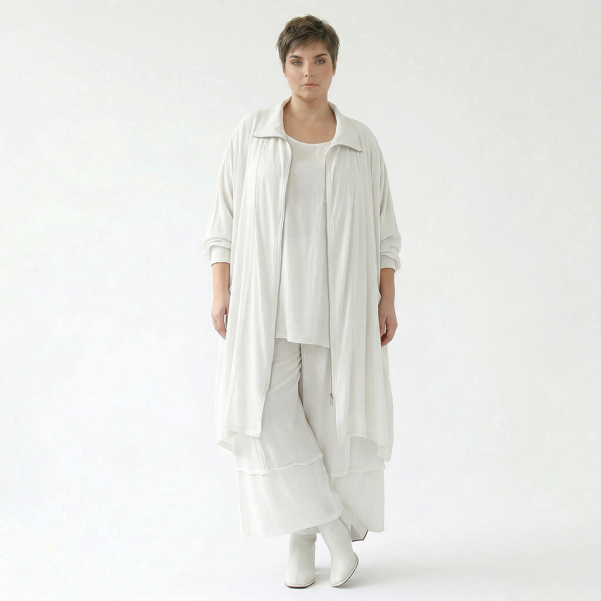 Ballonhose von AKH Fashion aus Viskose, 1576.07189, Weiß, Ausgefallen, Zeitlos, Schick