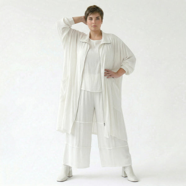 Ballonhose von AKH Fashion aus Viskose, 1576.07189, Weiß, Ausgefallen, Zeitlos, Schick