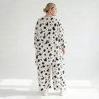 A-Form Bigshirt von AKH Fashion aus Viskose, 1579.00593, Weiß/Schwarz, Kleckse, Ausgefallen