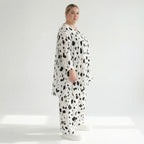 A-Form Bigshirt von AKH Fashion aus Viskose, 1579.00593, Weiß/Schwarz, Kleckse, Ausgefallen