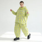 AKH Fashion Bigshirt in gerader Form, aus Baumwolle, 1580.07178, Gelb/Grau, Ziegelsteine