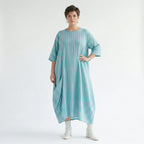 Mit luftig leichtem Lagenlook im ausgefallenen Oversize Style, Blockstreifen, zeitlos, Grün/Flieder