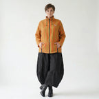 Luftige Oversize Jacke im Lagenlook aus Baumwolle und Viskose mit Blockstreifen, Orange/Apfelgrün