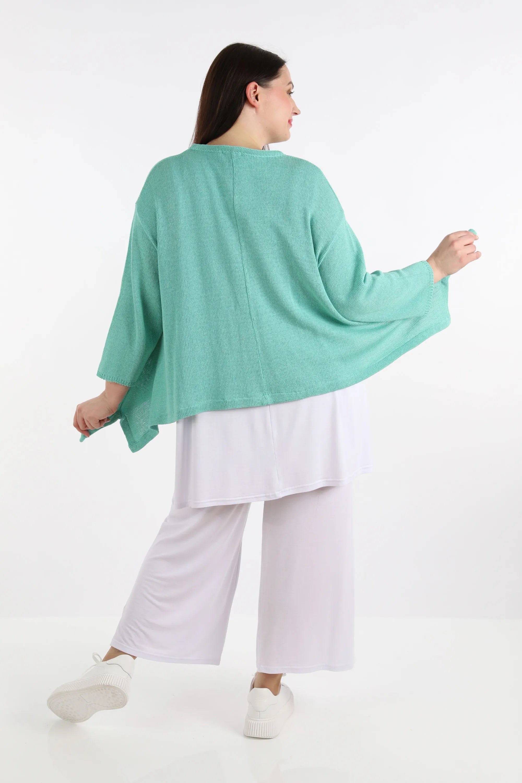  A-Form Jacke von AKH Fashion aus Baumwolle, 1110.00118, Mint, Schick, Modern, Bequem