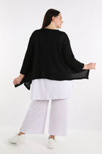A-Form Jacke von AKH Fashion aus Baumwolle, ausgefallene, zeitlose Lagenlook Mode