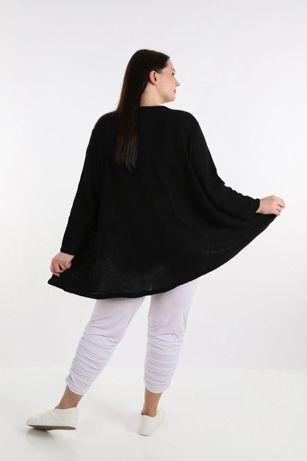  A-Form Jacke von AKH Fashion aus Baumwolle, 1110.01382, Schwarz, Schick, Modern, Bequem