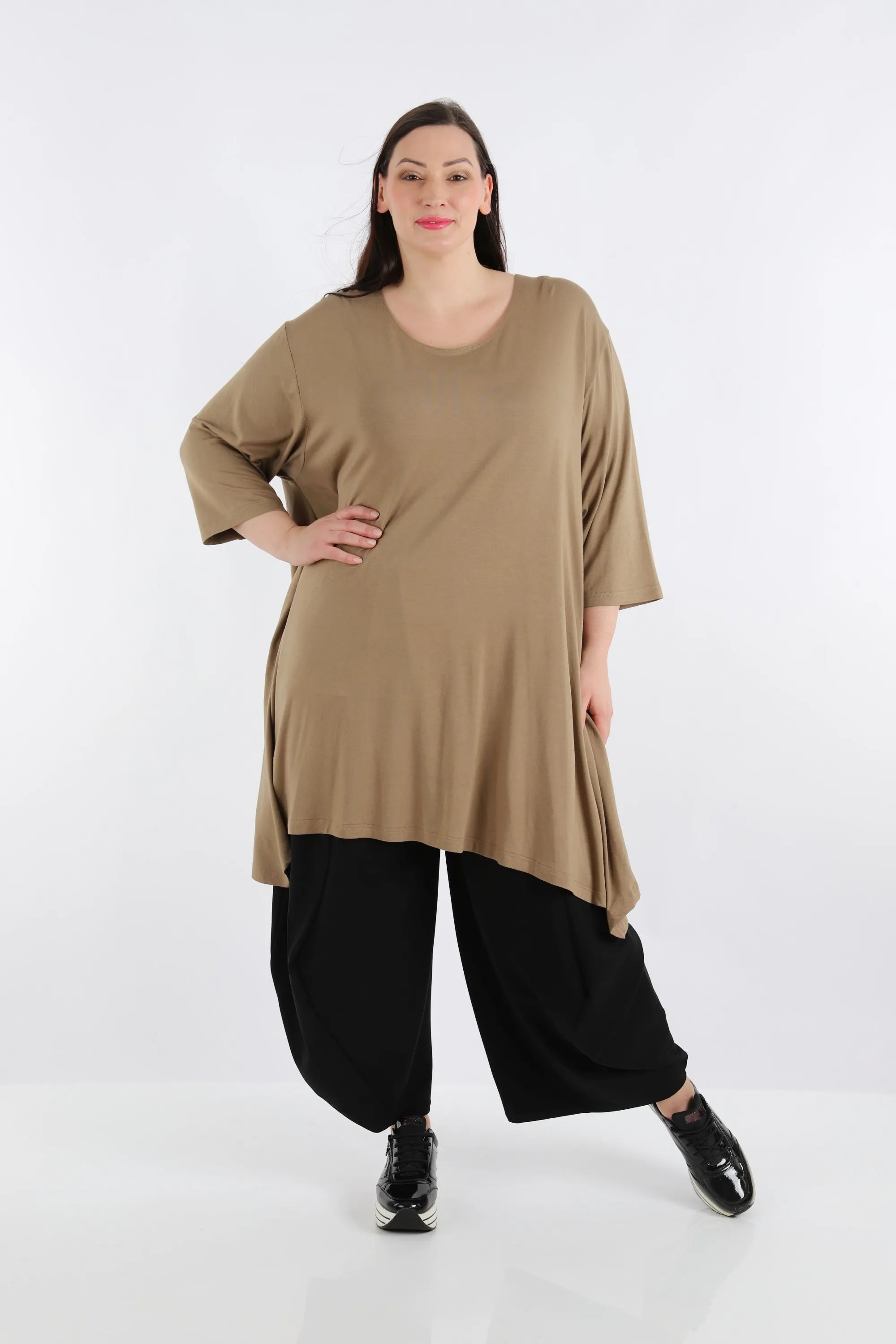 A-Form Shirt von AKH Fashion aus Viskose, ausgefallene, zeitlose Lagenlook Mode