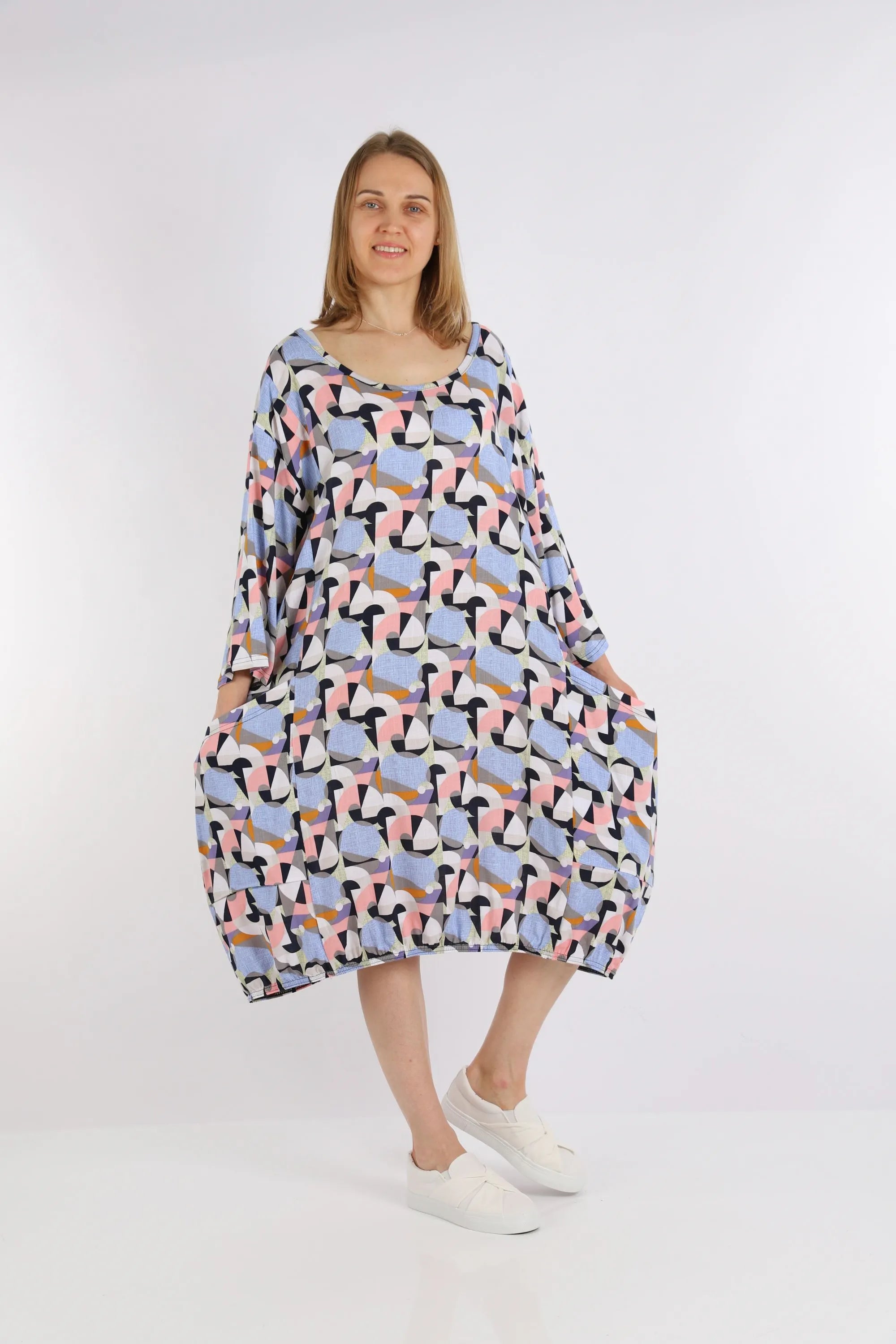 Ballonkleid von AKH Fashion aus Viskose, ausgefallene, zeitlose Lagenlook Mode