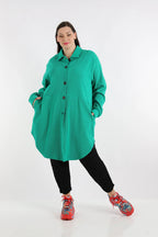 Bluse von AKH Fashion aus Baumwolle in gerundeter Form, ausgefallene Lagenlook Mode