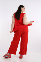  AKH Fashion Hose in gerader Form, aus Baumwolle, 1252.06907, Rot, Schick, Modern, Bequem