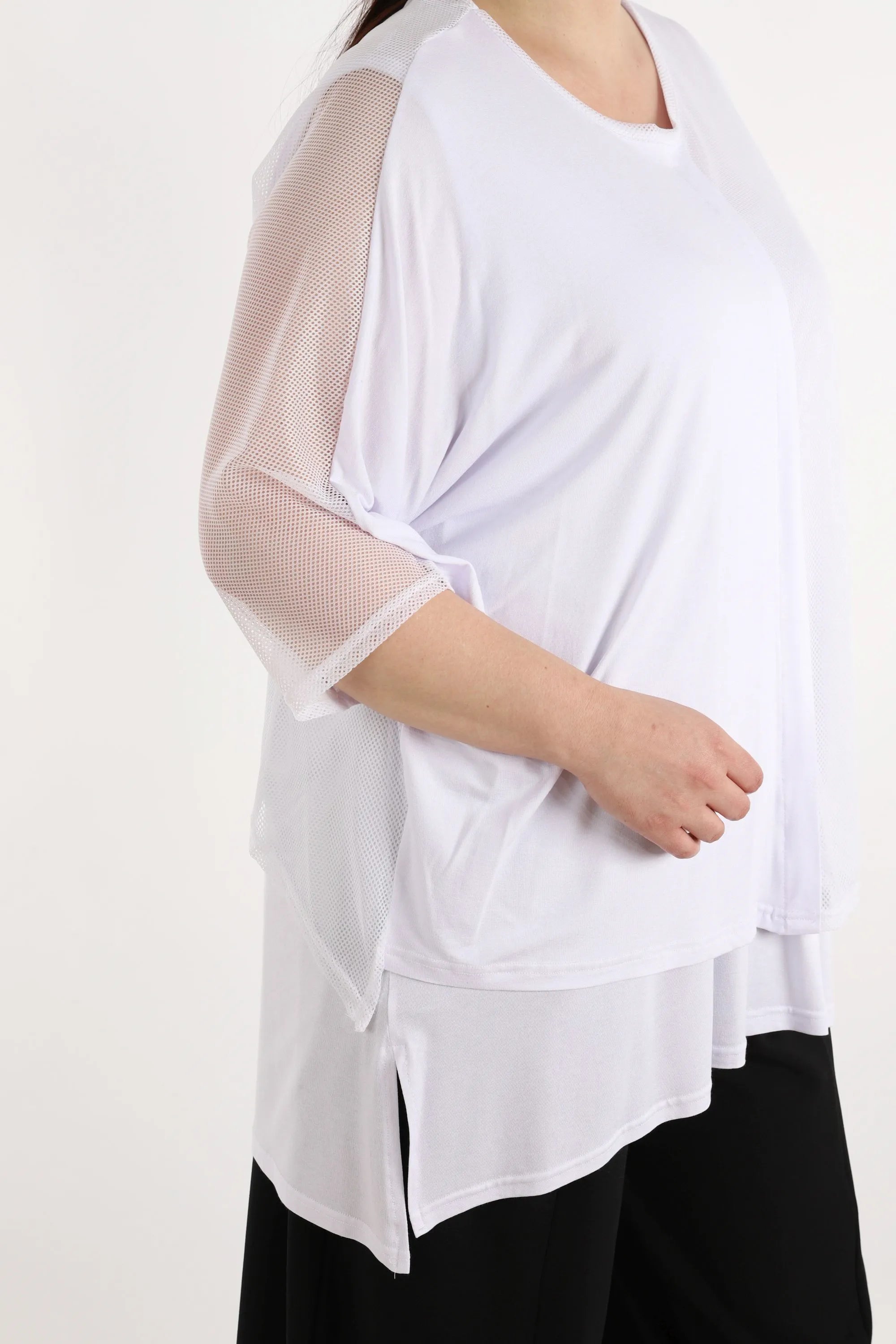  AKH Fashion Bigshirt in kastiger Form, aus Viskose, 1274.06922, Weiß, Schick, Modern, Bequem