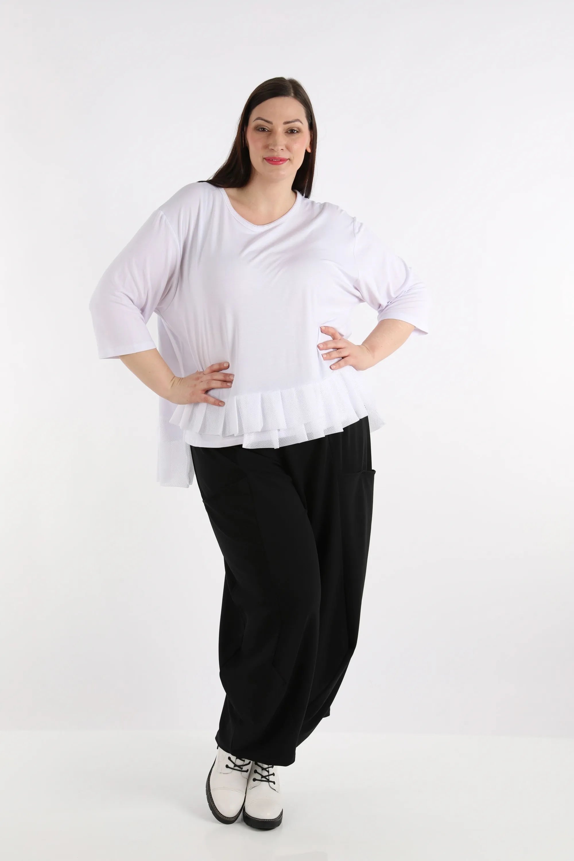  A-Form Shirt von AKH Fashion aus Viskose, 1274.06923, Weiß, Schick, Modern, Bequem