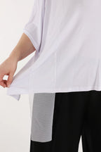  AKH Fashion Bigshirt in kastiger Form, aus Viskose, 1274.06924, Weiß, Schick, Modern, Bequem