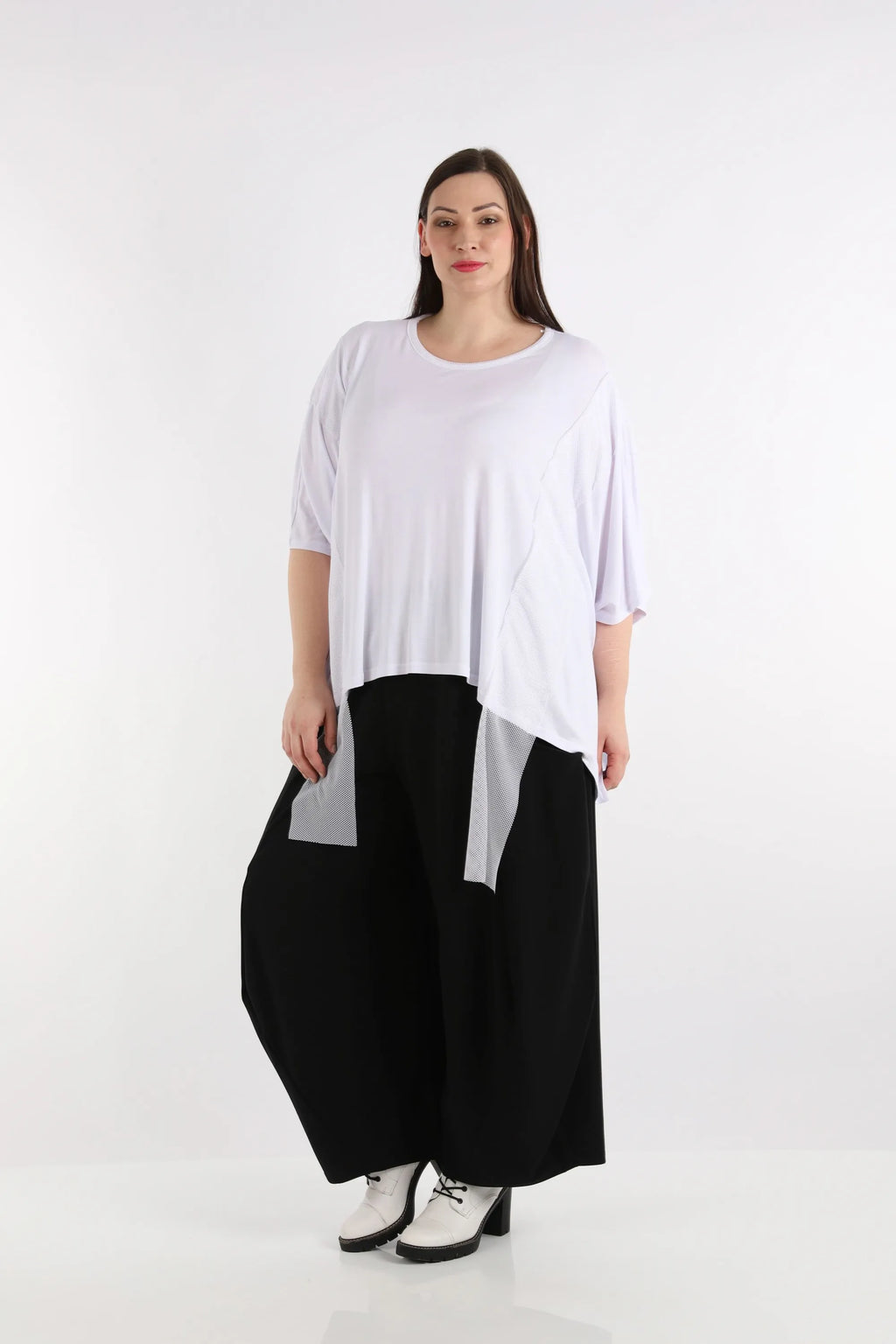  AKH Fashion Bigshirt in kastiger Form, aus Viskose, 1274.06924, Weiß, Schick, Modern, Bequem