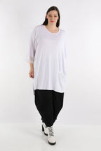  AKH Fashion Bigshirt in kastiger Form, aus Viskose, 1274.06925, Weiß, Schick, Modern, Bequem