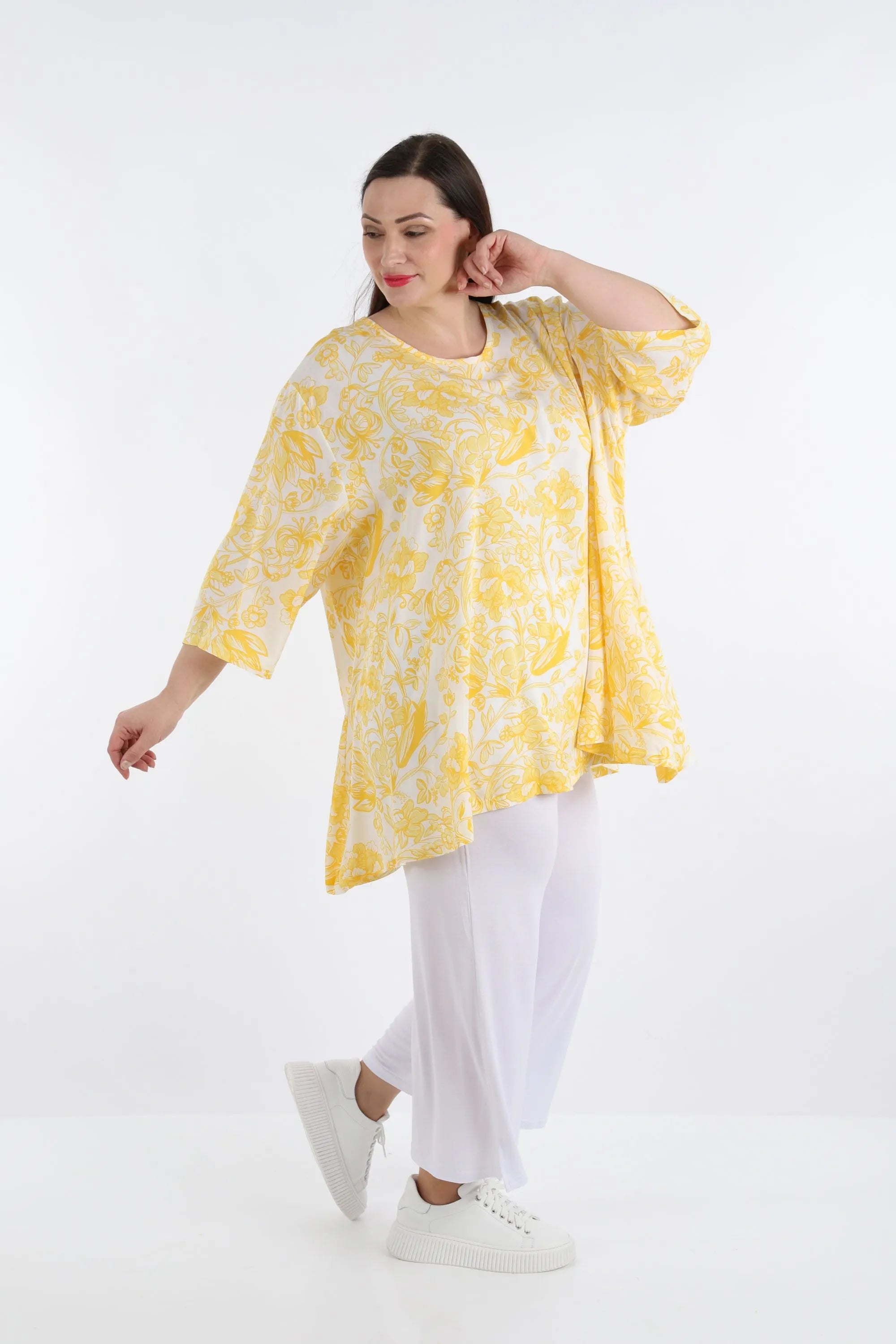 A-Form Shirt von AKH Fashion aus Viskose, ausgefallene, zeitlose Lagenlook Mode