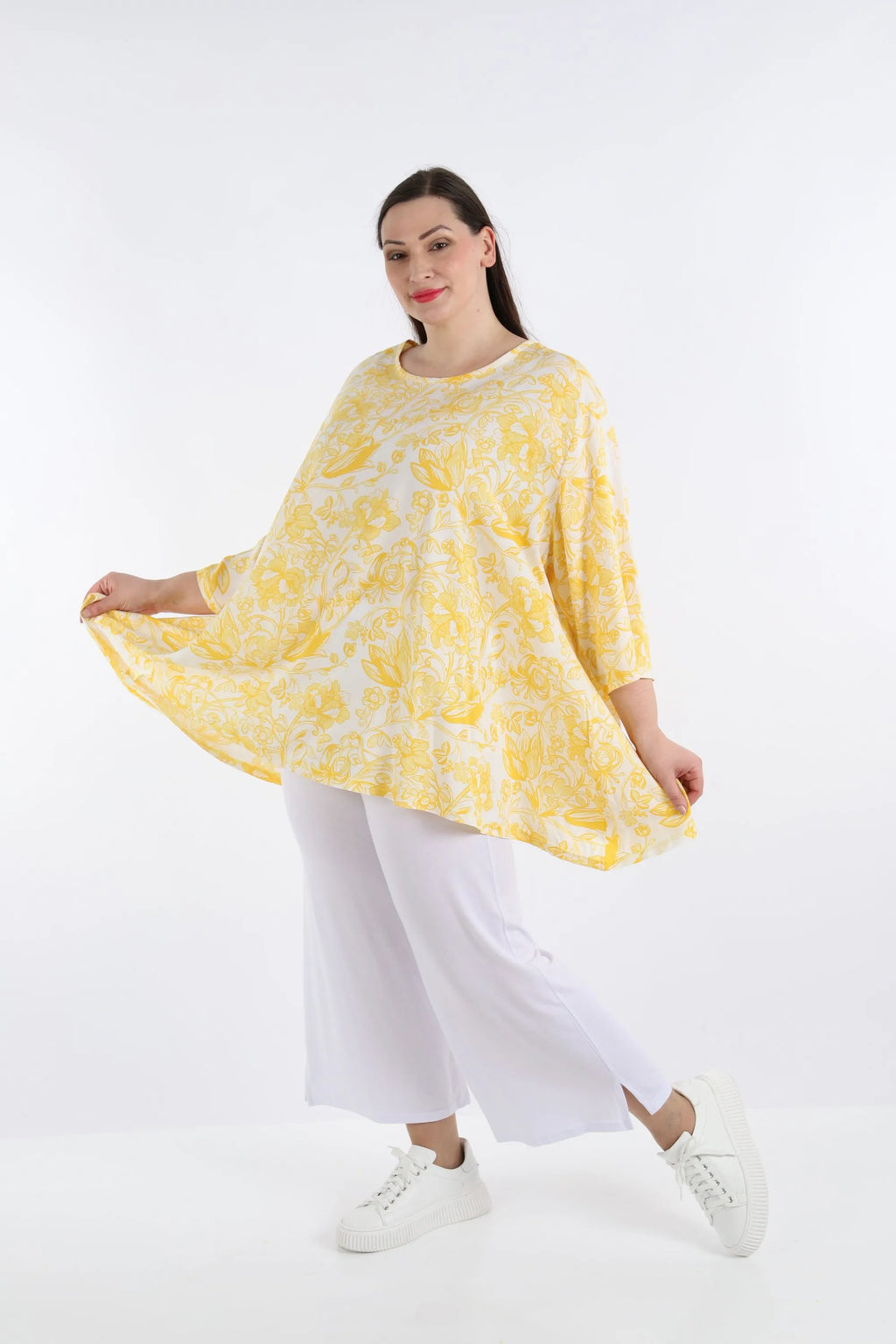 A-Form Shirt von AKH Fashion aus Viskose, ausgefallene, zeitlose Lagenlook Mode