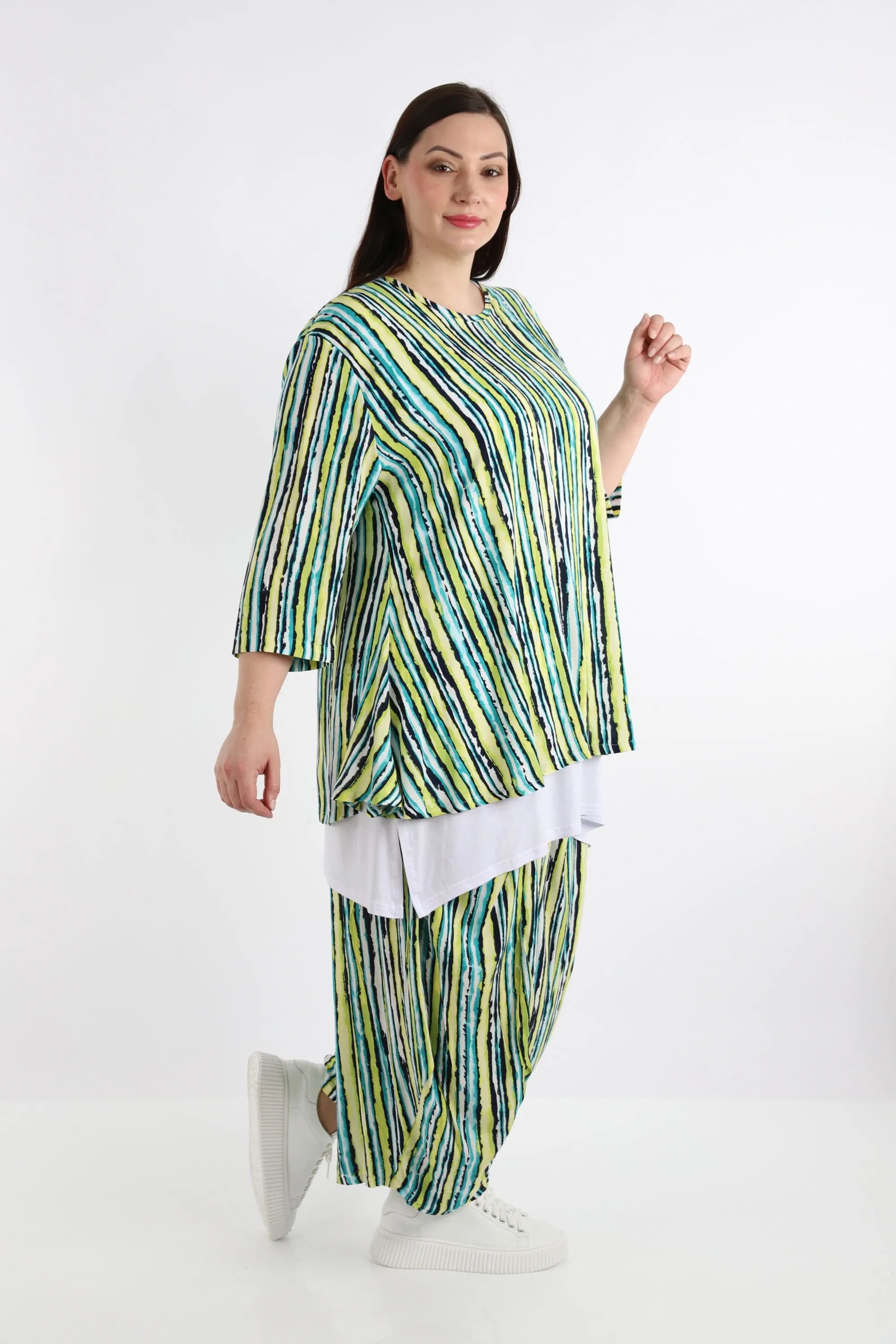 Shirt von AKH Fashion aus Viskose in Glocken-Form, ausgefallene Lagenlook Mode