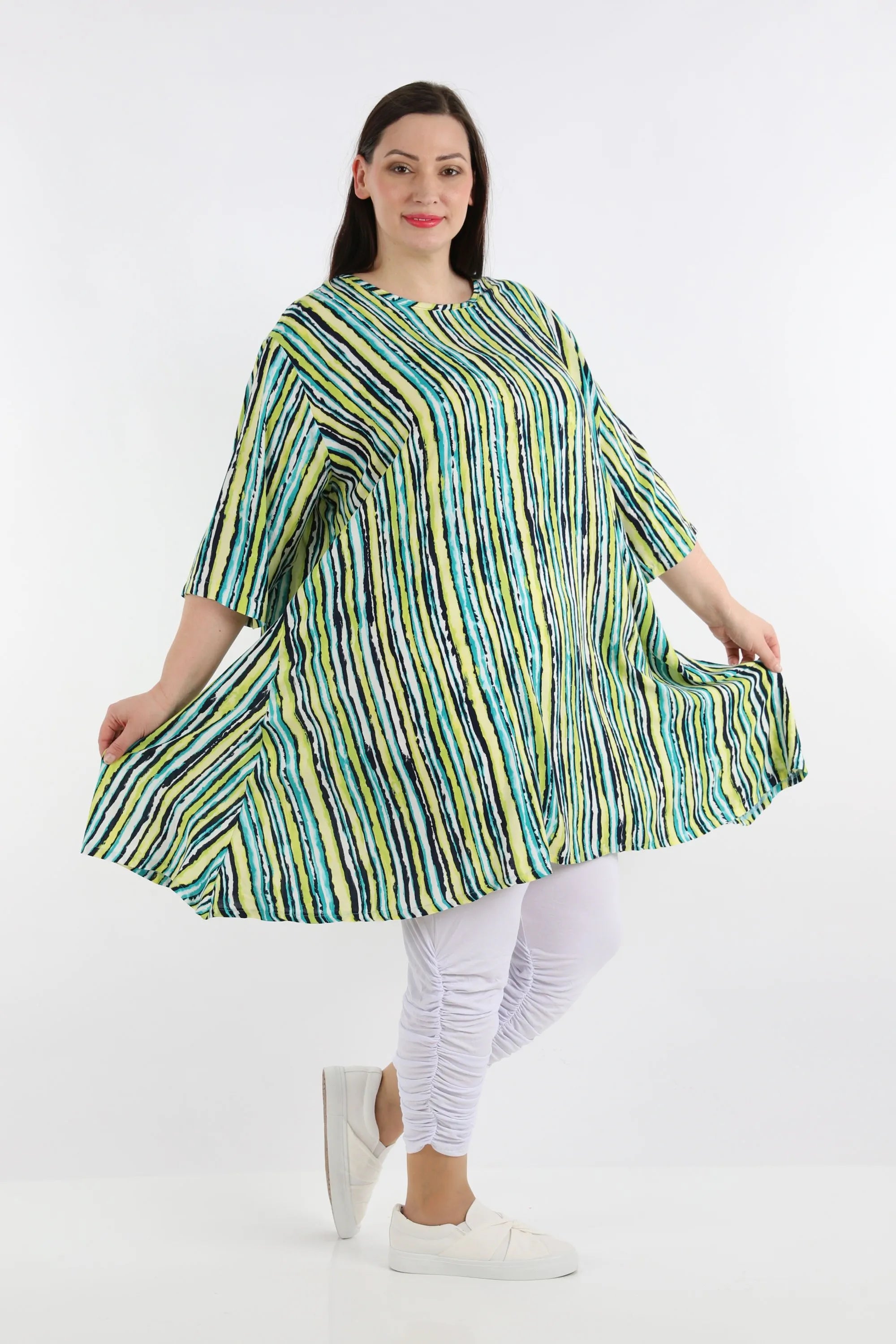A-Form Shirt von AKH Fashion aus Viskose, ausgefallene, zeitlose Lagenlook Mode