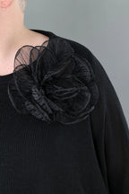 AKH Premium Bigshirt in kastiger Form, aus Baumwolle, P1002.2535, Schwarz, Ausgefallen