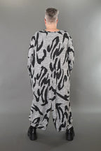  AKH Premium Kleid in gerader Form, aus Materialmix, P1006.7127, Grau/Dunkelgrau, Schick