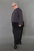  AKH Premium Jacke in gerader Form, aus Viskose, P1008.7006, Dunkelgrau, Ausgefallen