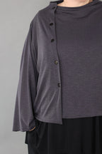  AKH Premium Jacke in gerader Form, aus Viskose, P1008.7006, Dunkelgrau, Ausgefallen