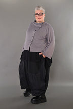  AKH Premium Jacke in gerader Form, aus Viskose, P1008.7006, Hellgrau, Ausgefallen, Zeitlos