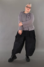 AKH Premium Jacke in gerader Form, aus Viskose, P1008.7006, Hellgrau, Ausgefallen, Zeitlos