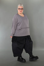  AKH Premium Bigshirt in gerader Form, aus Viskose, P1008.7130, Hellgrau, Ausgefallen, Zeitlos