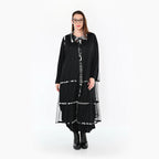  AKH Premium Bluse in gerader Form, aus Viskose, P1011.7136, Weiß/Grau, Kringel, Schick
