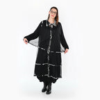  AKH Premium Bluse in gerader Form, aus Viskose, P1011.7136, Weiß/Grau, Kringel, Schick