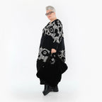  Ballon Bigshirt von AKH Premium aus Viskose, P1013.7143, Schwarz/Weiß, Streifen, Ausgefallen